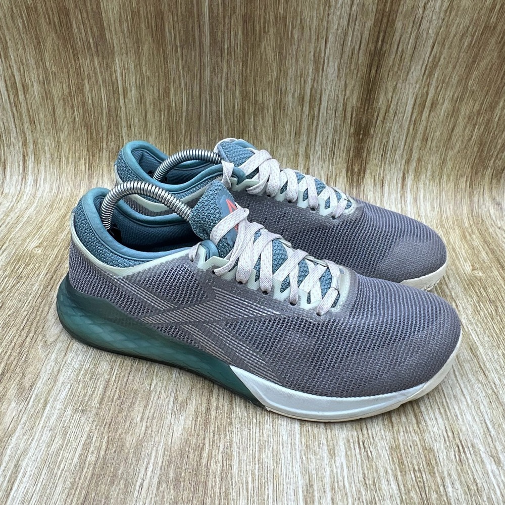 Reebok Nano 9 CrossFit Shoes Women's Size 7.5 Grey Teal Training Sneakers FU6831